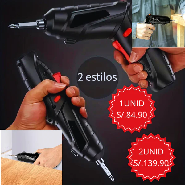 TURBOSCREW™️ - Kit de destornillador eléctrico de 47 piezas