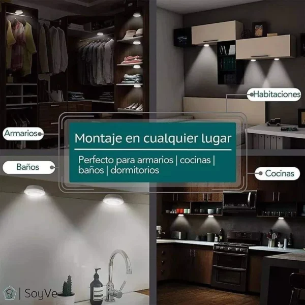 SET DE 3 LUCES LED CON CONTROL
