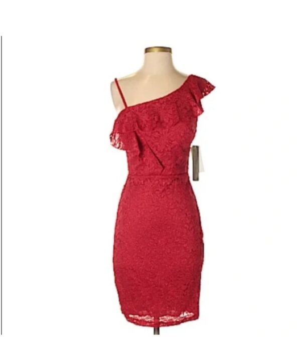 VESTIDO ROJO BRILLOS FIESTA