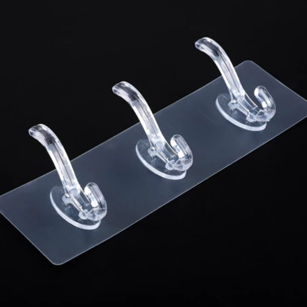 Ganchos de pared transparentes adhesivos