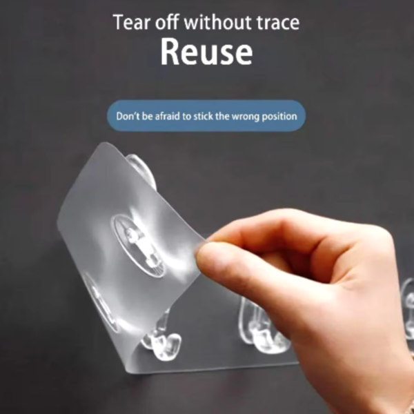 Ganchos de pared transparentes adhesivos