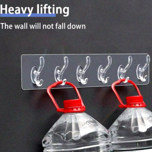 Ganchos de pared transparentes adhesivos