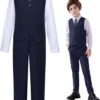 CONJUNTO DE CHALECO PARA NIÑO AZUL NOCHE