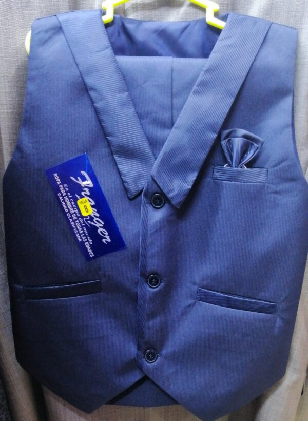 CONJUNTO DE CHALECO PARA NIÑO AZUL NOCHE