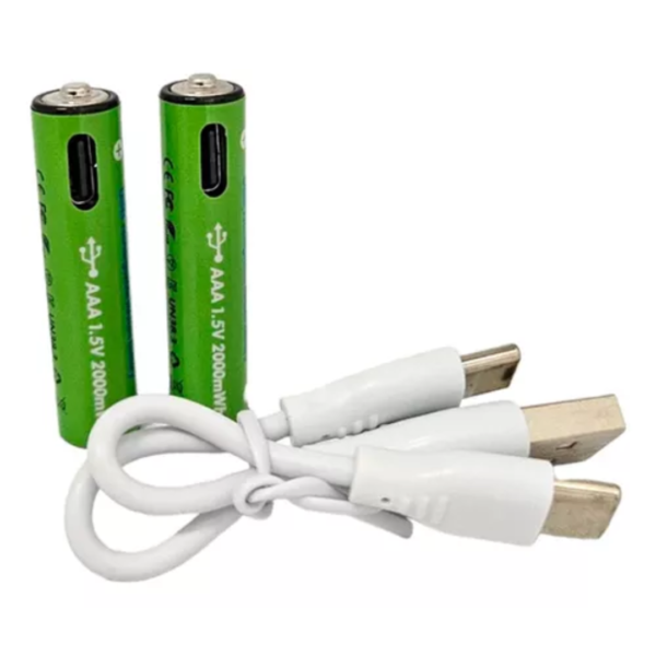 Baterias/pilas recargables por USB AAA 2000mAh