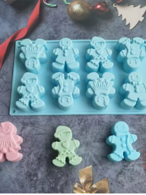 MOLDE DE SILICONA 3D - DISEÑO MUÑECO DE NIEVE