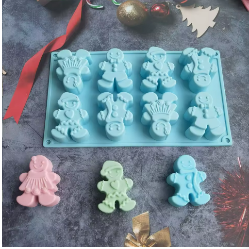 MOLDE DE SILICONA 3D - DISEÑO MUÑECO DE NIEVE