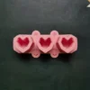 MOLDE DE SILICONA 3D - DISEÑO DE CORAZONES X 3