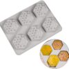 MOLDE DE SILICONA 3D - DISEÑO ABEJA DE 6 AGUJEROS