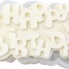MOLDE DE SILICONA 3D - DISEÑO LETRAS HAPPPY BIRTHDAY