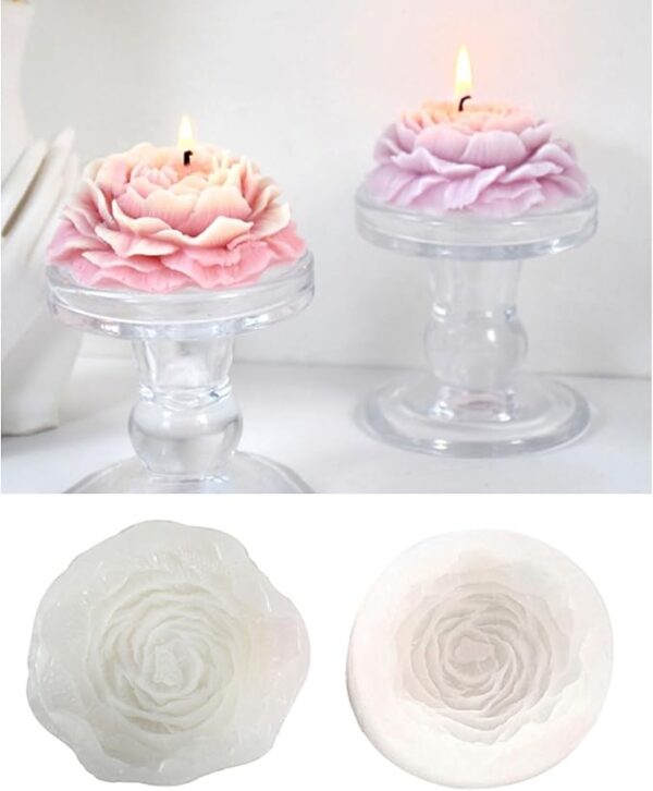MOLDE DE SILICONA 3D - DISEÑO ROSA