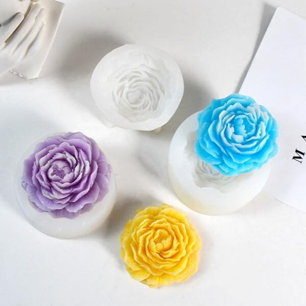 MOLDE DE SILICONA 3D - DISEÑO ROSA