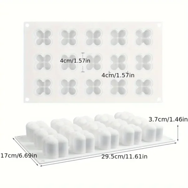 MOLDE DE SILICONA 3D - DISEÑO BURBUJAS X 15