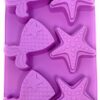 MOLDE DE SILICONA 3D - COLA DE SIRENA Y ESTRELLA DE MAR