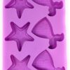 MOLDE DE SILICONA 3D - COLA DE SIRENA Y ESTRELLA DE MAR