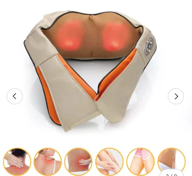 MASAJEADOR DE CUELLO Y ESPALDA CON CALEFACCIÓN