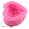 MOLDE DE SILICONA 3D - DISEÑO CORAZON ROSA