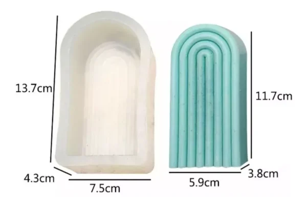 MOLDE DE SILICONA - DISEÑO ARCO TEXTURA