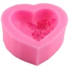 MOLDE DE SILICONA 3D - DISEÑO CORAZON ROSA