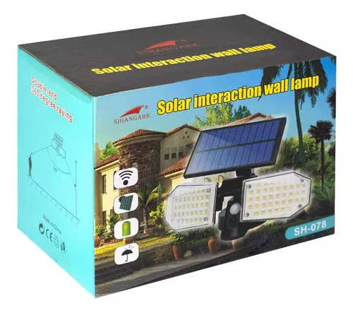 Lámpara Solar Led Con Sensor De Movimiento