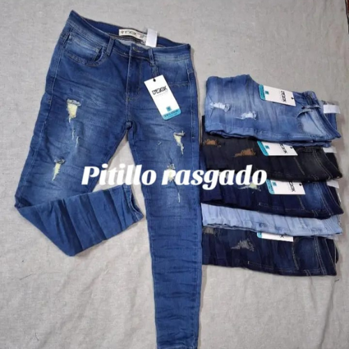 PANTALÓN PITILLO RASGADO