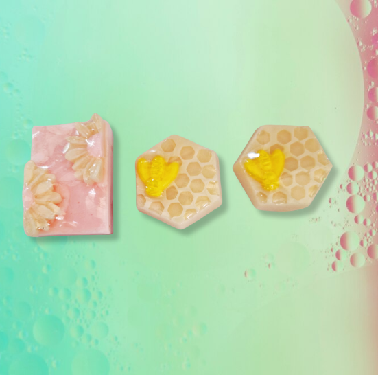 JABÓN DE GLICERINA DISEÑO ABEJAS