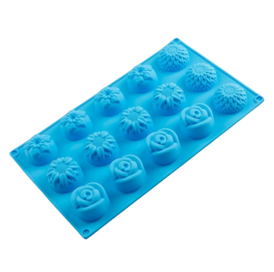 MOLDE DE SILICONA 3D - FLORES PRIMAVERALES