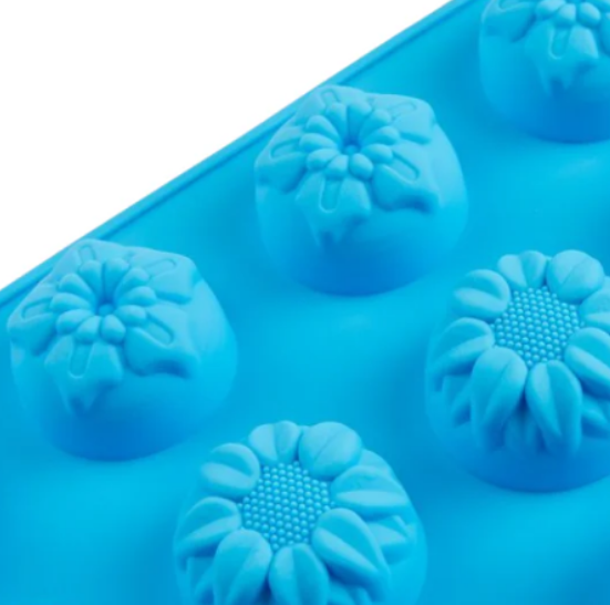 MOLDE DE SILICONA 3D - FLORES PRIMAVERALES