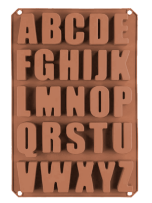 MOLDE DE SILICONA 3D - DISEÑO ABECEDARIO