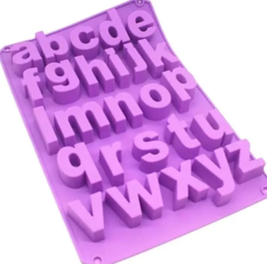 MOLDE DE SILICONA 3D - DISEÑO ABECEDARIO