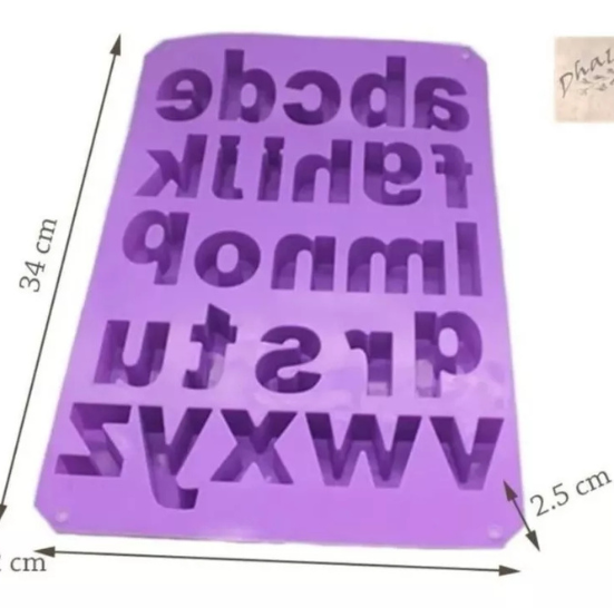 MOLDE DE SILICONA 3D - DISEÑO ABECEDARIO