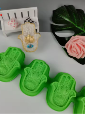 MOLDE DE SILICONAS 3D - DISEÑO MANO DE LOTO