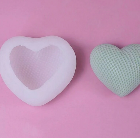 MOLDE DE SILICONA 3D - FORMA DE CORAZÓN
