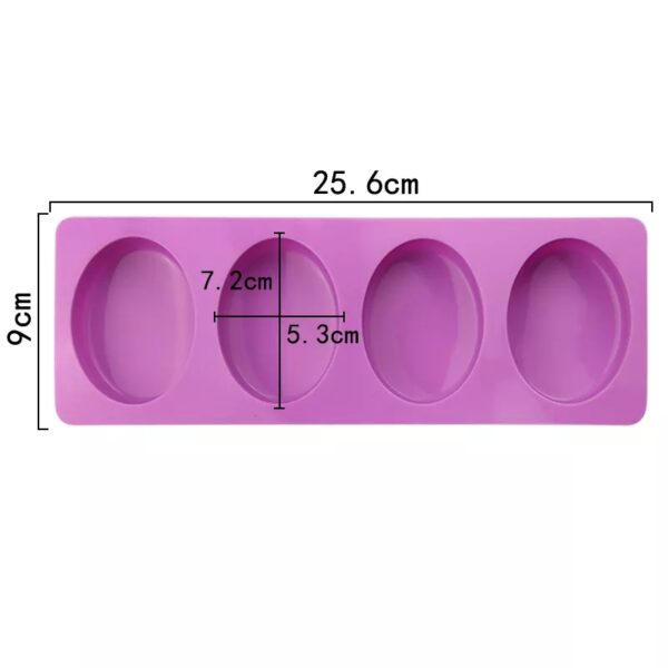 MOLDE DE SILICONA 3D - DISEÑO OVALADO