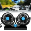 Ventilador doble giratorio 360° para auto