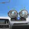 Ventilador doble giratorio 360° para auto
