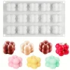 MOLDE DE SILICONA 3D - DISEÑO BURBUJAS X 15