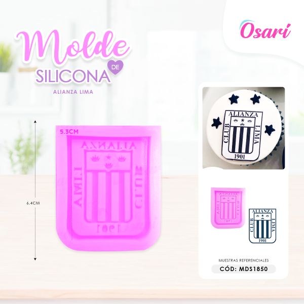 MOLDE DE SILICONA 3D - DISEÑO INSIGNIA ALIANZA LIMA