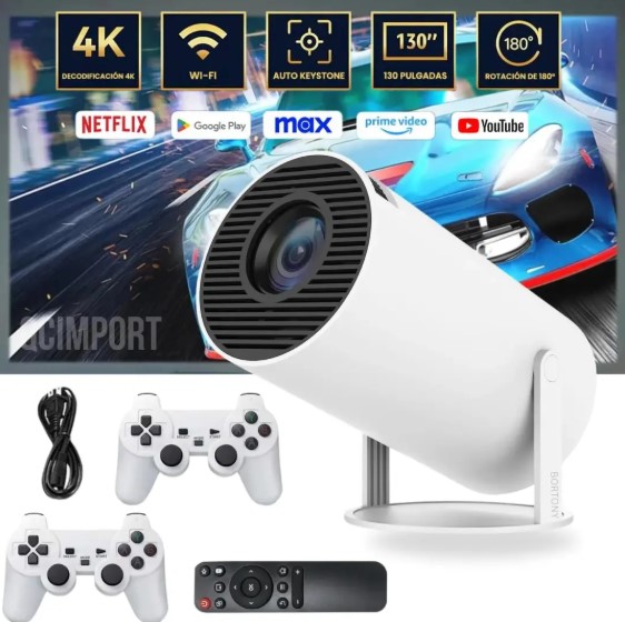 PROYECTOR DE VIDEOJUEGOS + 2 MANDOS