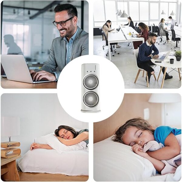 VENTILADOR PORTATIL 5 EN 1 DOBLE AIRE FRIO Y HUMIDIFICADOR