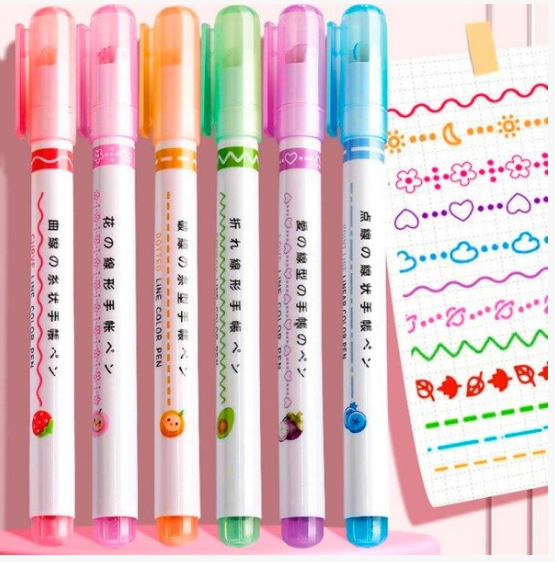 ROTULADOR DOBLE PUNTA KAWAI SET DE 6 UND